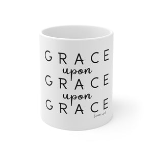 "Grace" White Ceramic Mug