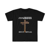 "Just Jesus" Unisex Fitted Short Sleeve Tee