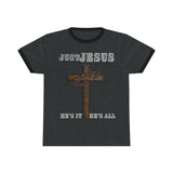 "Just Jesus" Unisex Ringer Tee