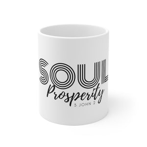 "Soul Prosperity" White Ceramic Mug