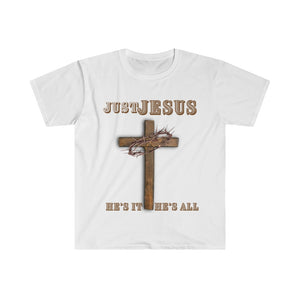 "Just Jesus" Unisex Fitted Short Sleeve Tee