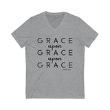 "Grace" Unisex Jersey Short Sleeve V-Neck Tee