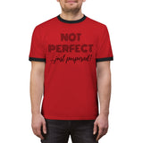 "Not Perfect Just Purposed" Unisex Ringer Tee