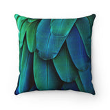 Psalm 91 Square Pillow Case | Blue & Green