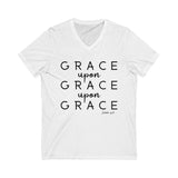 "Grace" Unisex Jersey Short Sleeve V-Neck Tee