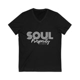 "Soul Prosperity" Unisex Jersey Short Sleeve V-Neck Tee