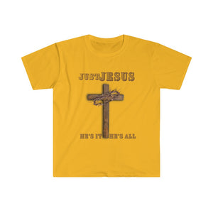 "Just Jesus" Unisex Fitted Short Sleeve Tee