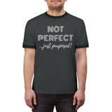 "Not Perfect Just Purposed" Unisex Ringer Tee