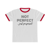 "Not Perfect Just Purposed" Unisex Ringer Tee