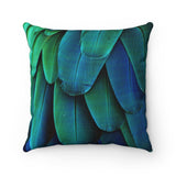 Psalm 91 Square Pillow Case | Blue & Green