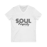 "Soul Prosperity" Unisex Jersey Short Sleeve V-Neck Tee